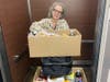 Special delivery - Thanksgiving food baskets.