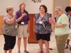 Janice and Kaye take the officers pledge (Angela also, but not in this photo)