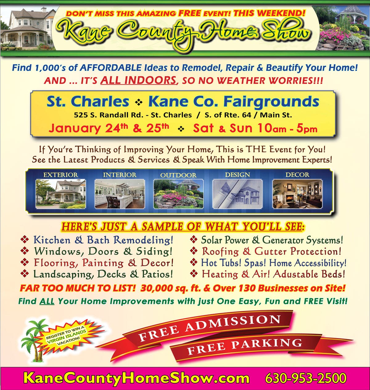 Free Home Show in St. Charles! THIS WEEKEND ONLY at Kane Co. Fairgrounds! 