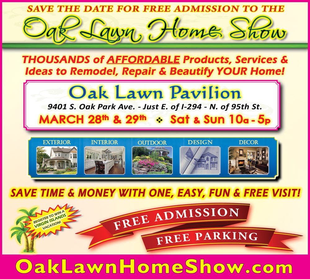 FREE Oak Lawn Home Show Returns to Oak Lawn Pavilion!
