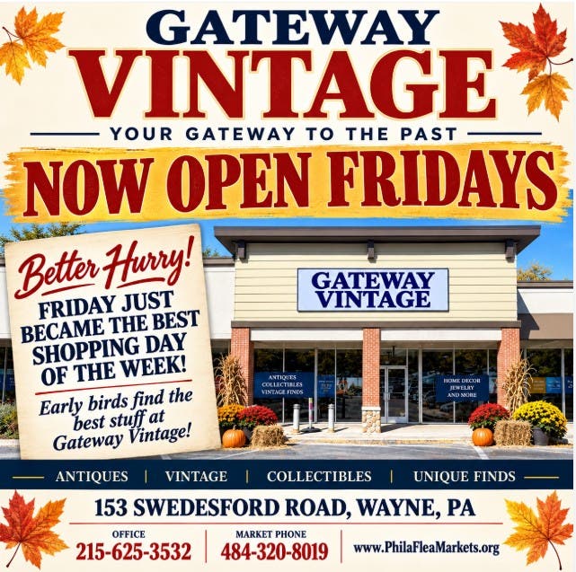 Gateway Vintage is now open every Friday 10am-6pm
