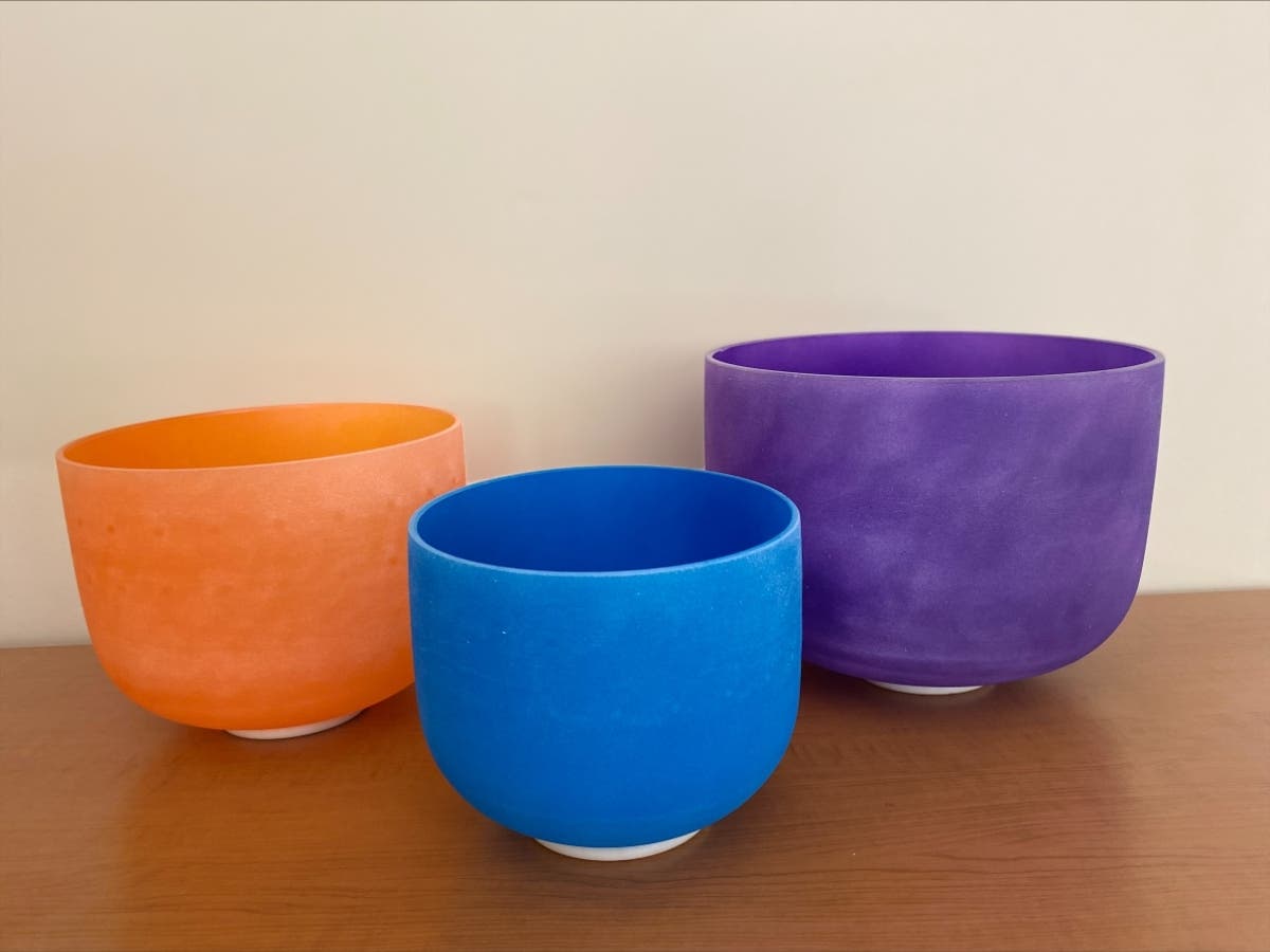Sound healing bowls at Timberline Knolls 