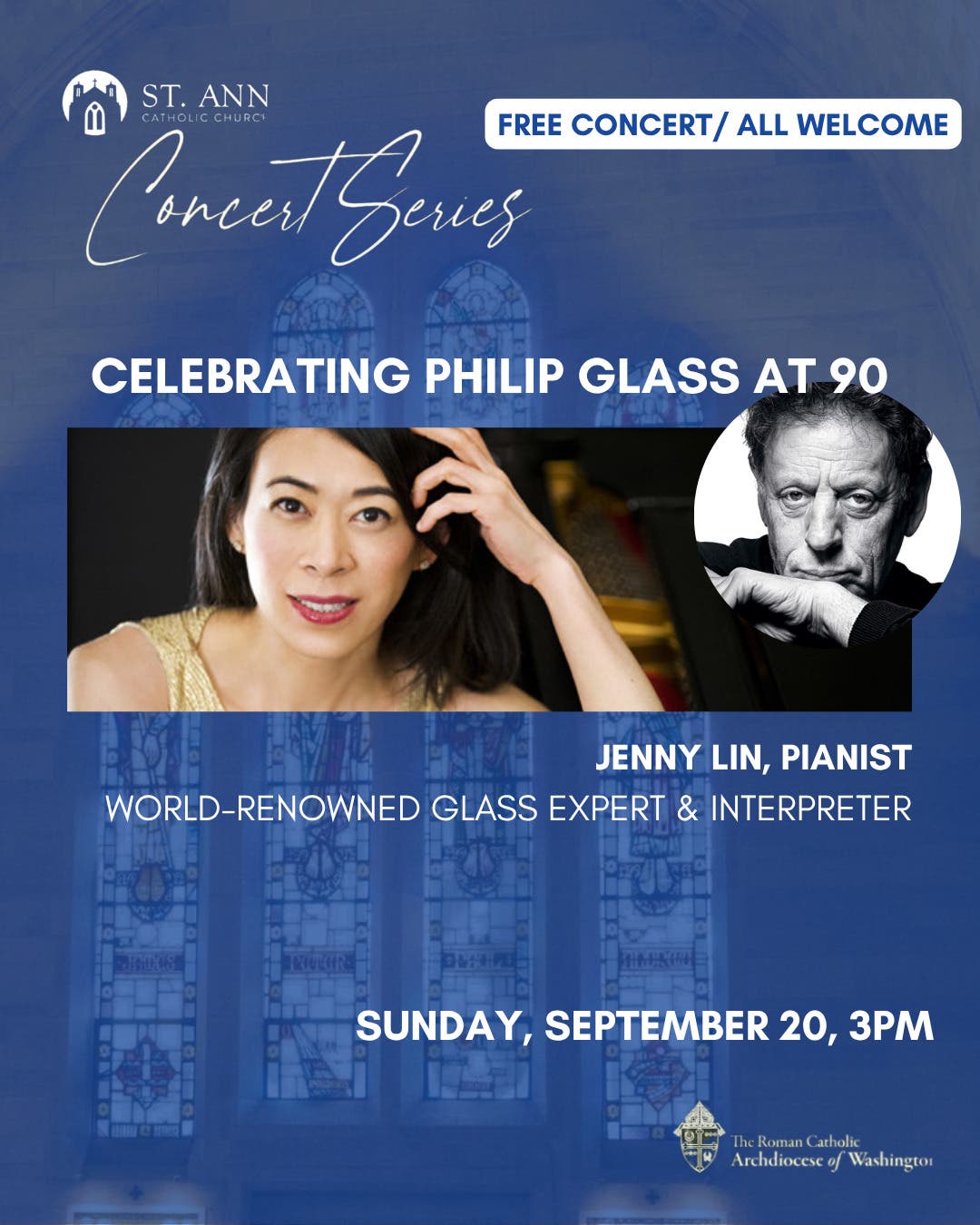 Free Concert: "Celebrating Philip Glass at 90" with Pianist Jenny Lin