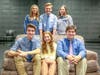 "Admissions" cast, front: Adrian Antonioli, ’21 (New Canaan); Leila Pearson, ’21 (New Canaan); Cameron Tyler, ’21 (Greenwich); back: Allie Vogel, ’20 (New Canaan); Henry Jodka, ’20 (New Canaan) and Emily Stute, ’20 (Darien).