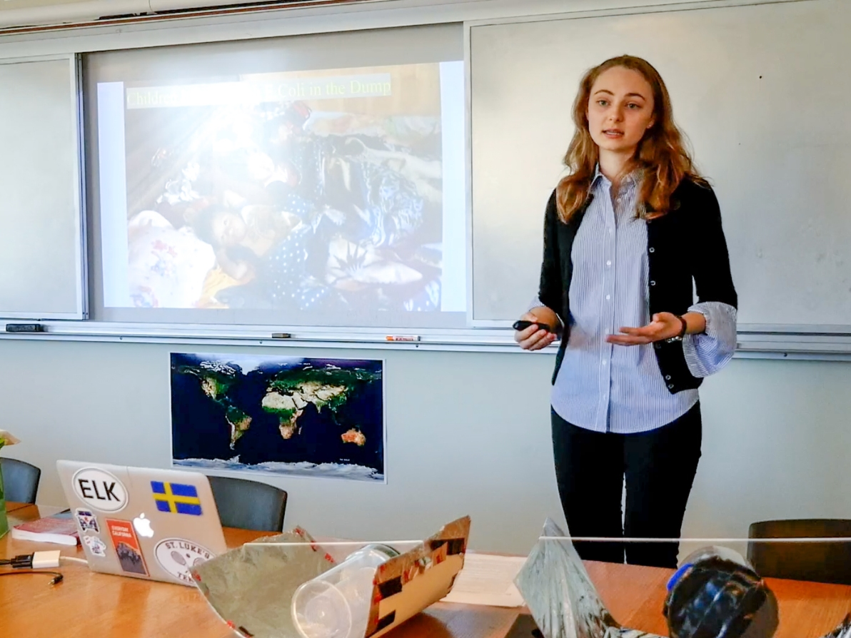 Carolina Warneryd worked with St. Luke’s designLab Director Michael Mitchell, chemistry teacher Alec Lebris, and physics teacher Jason Warner.