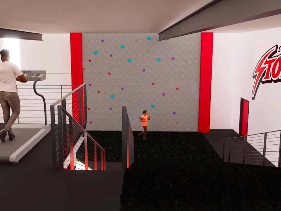 A preview of the new fitness center opening in September 2020.