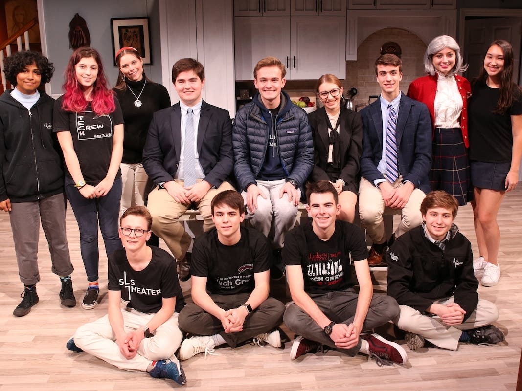St. Luke's School Cast and Crew for the production of Admissions.