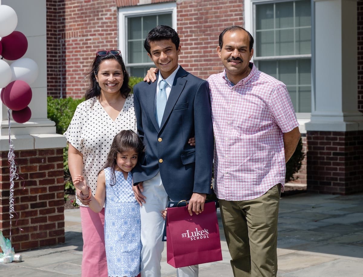 The Sethi Family Celebrates St. Luke's Eighth Grade Promotion Ceremony