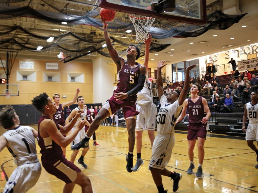 St. Luke's alums Jonas Harper '18 in action for the Storm