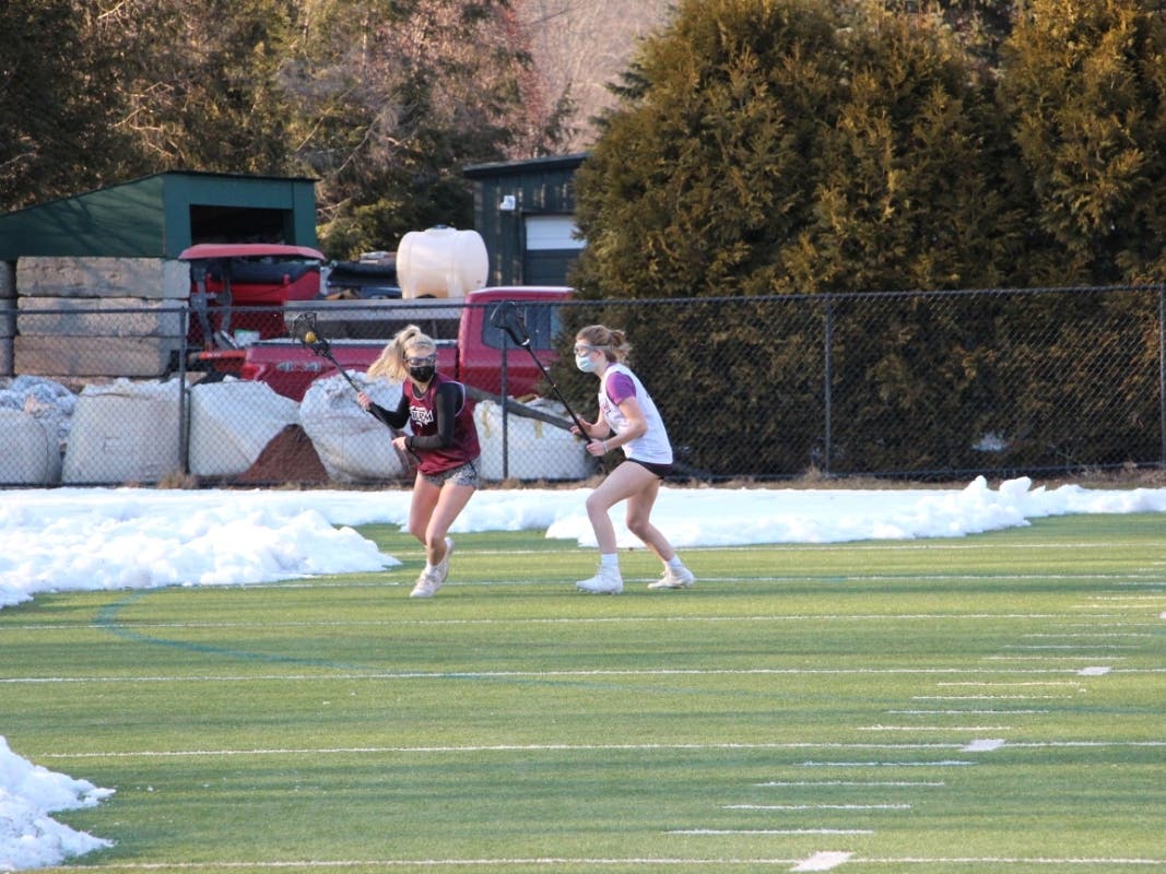 St. Luke's Girls Lacrosse captain Annalise Correia ‘22 during preseason practice