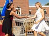 Maggie Fluette of Ridgefield celebrates at the Eighth Grade Promotion Ceremony at St. Luke's School.