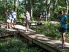 9th grade biology classes head to St. Luke's boardwalk and pond for observation.