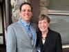 Aaron Langlois, vice president of hospice and palliative care, and Mary Whalen, member of the Worcester Area Community Cabinet and Caregiver Sponsor