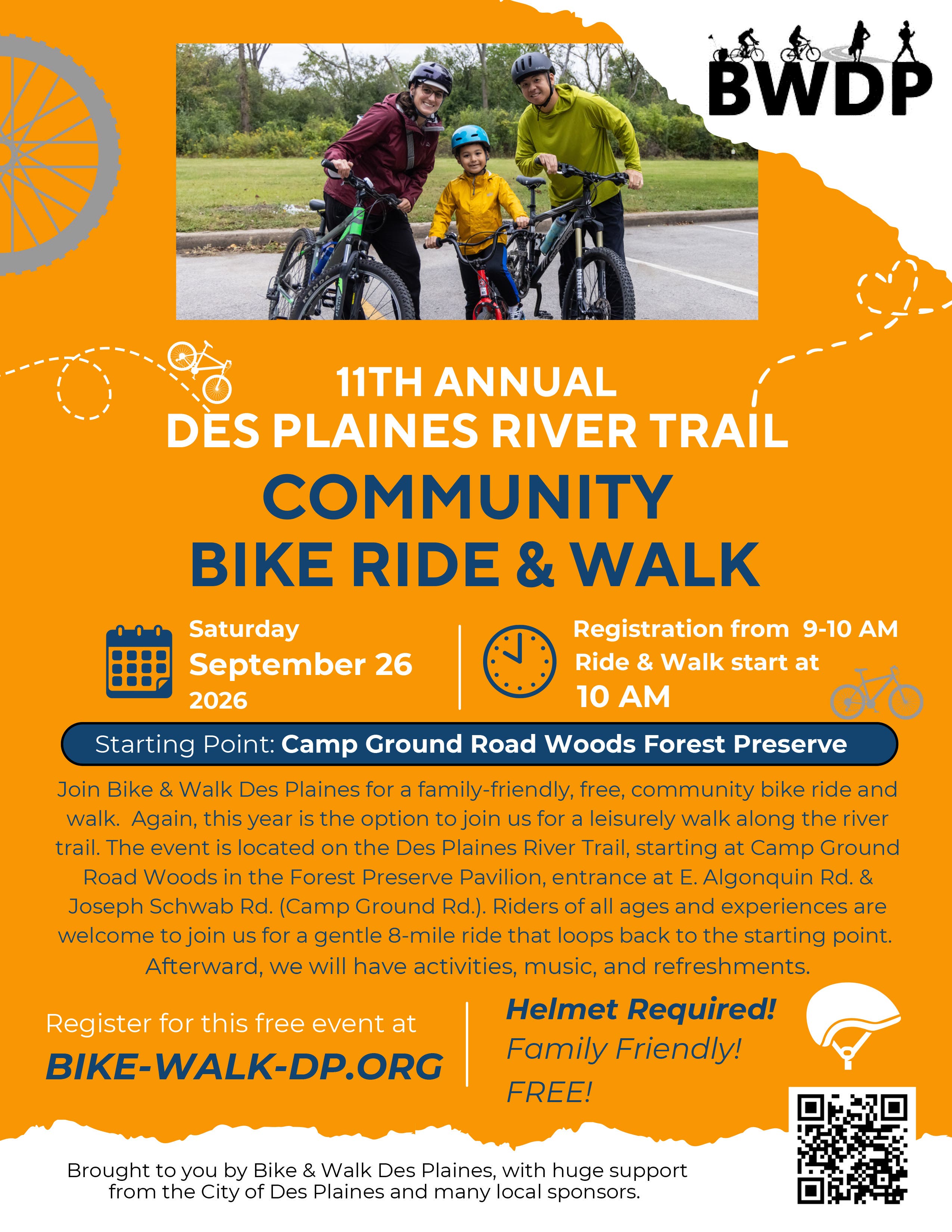 11th Annual Des Plaines River Trail Community Bike Ride & Walk