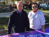Rotarians Suzanne Bowering and Jim Fitzgerald raised awareness of polio eradication.