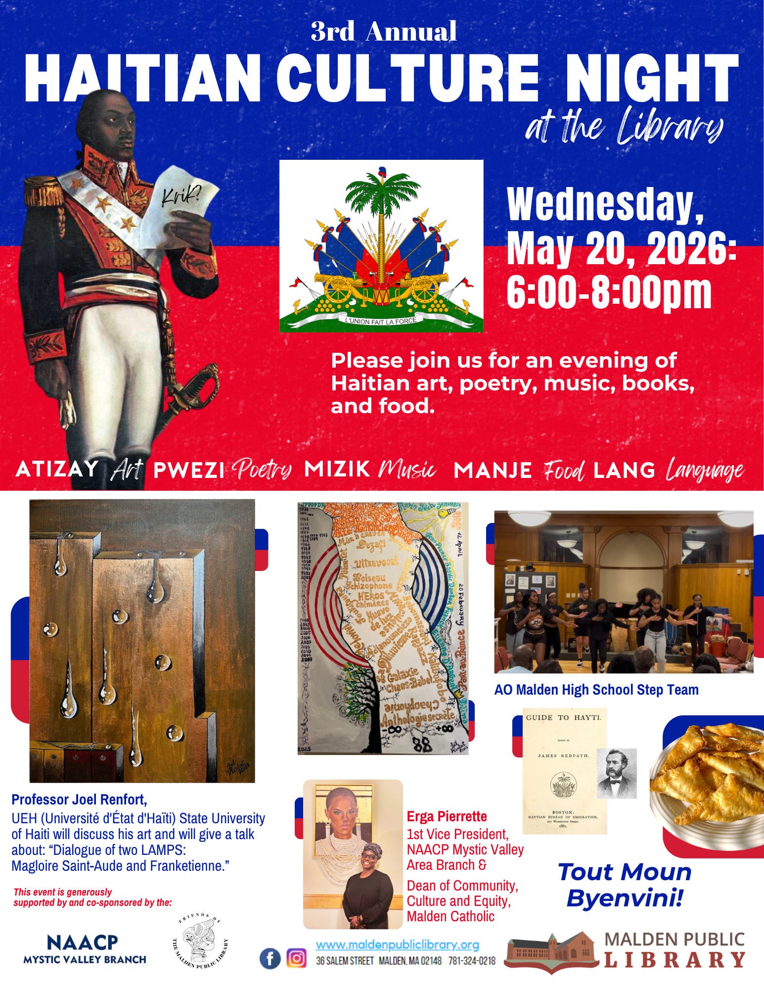 3rd Annual Haitian Culture Night At The Malden Public Library