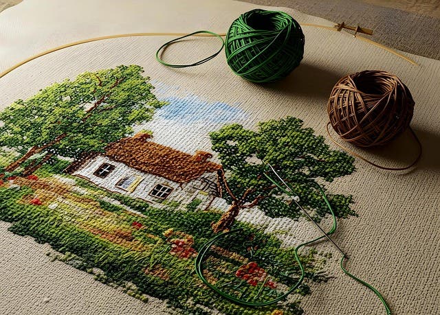 Crafting Through the Ages - Cross Stitching | America 250