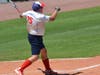 "Pitcher" Pete Calabrese often helps his team with his bat,