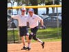 Sibbi Caliendo rounds third base heading for home to complete an inside the park home run. Caliendo, author of "The Phenomenon of Healing Through Intenional Love". Two years before this picture Dr. Caliendo experienced replacement of .both knees. 