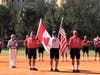 Opening Day ceremony features a colorful flag ceremony and presentation of the Star-Spangled Banner and O'Canada.