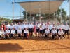  Opening Day Ceremonies at North Shore Park, St Petersburg, FL., November 2, 2021. Board Member Bill Barrett (center) pictured with a HeartSine Samaritan PAD-AED (Automated External Defibrillator) donatedALLIED, LLC  Milwaukee, WI. 