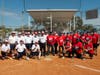 All-Star teams of the City and Kids assembled for post game photo