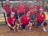 Pictured: John Anthony, Captain, ?Baker, Tom Blythe, Jim Crook, Chuck Bochicchio, Mike Footlick Joe Frohock, Ethel Lehman, ?Haught, Joe Craig, ?Smith, Mike Hines.
Tom 