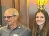 Jim Kruse, pictured here with a Rotary District Exchange Student, is the small club Rotary "President of the Year" for Rotary District 6538 