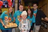 N.J. Kory had so much fun at McTeacher's Night with Principal Smith, Mrs. Provow, Mr. Sharp, and Ms. Simon.   