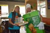 Teacher's Kari Douglas and Jake Countryman had a blast selling pies