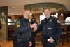 Park Ridge Officer Panzo stops in at the Niles McDonald's to enjoy a Hot Chocolate prepared by Niles Police Sergeant Bob