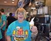 Principal Karen Booth make a pretty good Vanilla Cone  