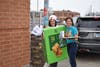 Amy Houlihan and Heather Wilson had fun offering hot apple pies to drive thru customers!
