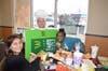 Charity Whitaker and Addison Lopez share some laughs at McTeacher's Night