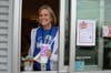 Diana Hellyer works hard at the Drive-Thru for Tarkington PTO.