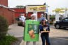 Coach Tony (Pie Man) with Christine Currey​ make a great pie selling team​​