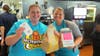 Melzer Elementary Principal Jen Pacheco and Assitant Principal Barb Golik are having a blast working at McDonald's 