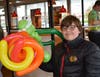 Ayden Easterly was so happy to come to the Balloon event at the Grand Re-Opening of the Plainfield McDonald's.