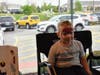 Mason Skoczen gets a Batman painted on his face at McDonald’s