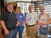 Detective Marc Hornsby, Officer Kristie Hilton, and Community Members ​John and Marilyn Ziegler enjoying conversation 