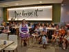 Storytime by the Bloomingdale Library with free cookies and milk has all the children happy on August 13th