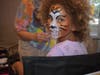 Abby Weddle was looking fierce after getting her face painted like a Tiger