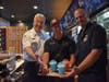 Deputy Chief Richard Kurka,Firefighter/ Paramedic Matt Smith, and Firefighter/ Paramedic Nick Johnson, made and served Frozen Drinks to the Community at the Bloomingdale Stratford Drive McDonald's