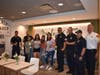  High school students Fatima Munoz,Erna Obic,Isela Lopez,and Mara Cureto were honored and excited to take a picture with some of the Bloomingdale Firefighters, Paramedics, and EMT's at McDonald's on August 27th