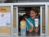 Kristina Aniolowski works hard at the Drive-Thru.
