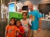 Jiya and Shaan Patel and Zach Hackfort support Fry McTeacher's Night.