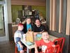 Mike, David, Max & Kerri Poniatowski enjoy their meals at the Romeoville McDonald's during McTeacher's Night