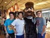 Students Alex Martinez and JJ Li pose with Pioneer and Assistant Principal Jen Wikoff during Gregory's McTeacher's Night