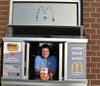 Ms. Quirke had fun working the Drive-Thru during St. Joseph's McTeacher's Night.