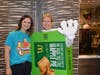Rachel Filippi(Principal) and Martha Rode-Pie costume-Assistant Principal) have a blast selling pies at McDonald's during McTeacher's Night